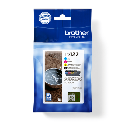 Brother LC422 Value Pack, 4 st patroner (svart+cyan+magenta+gul), bild 2