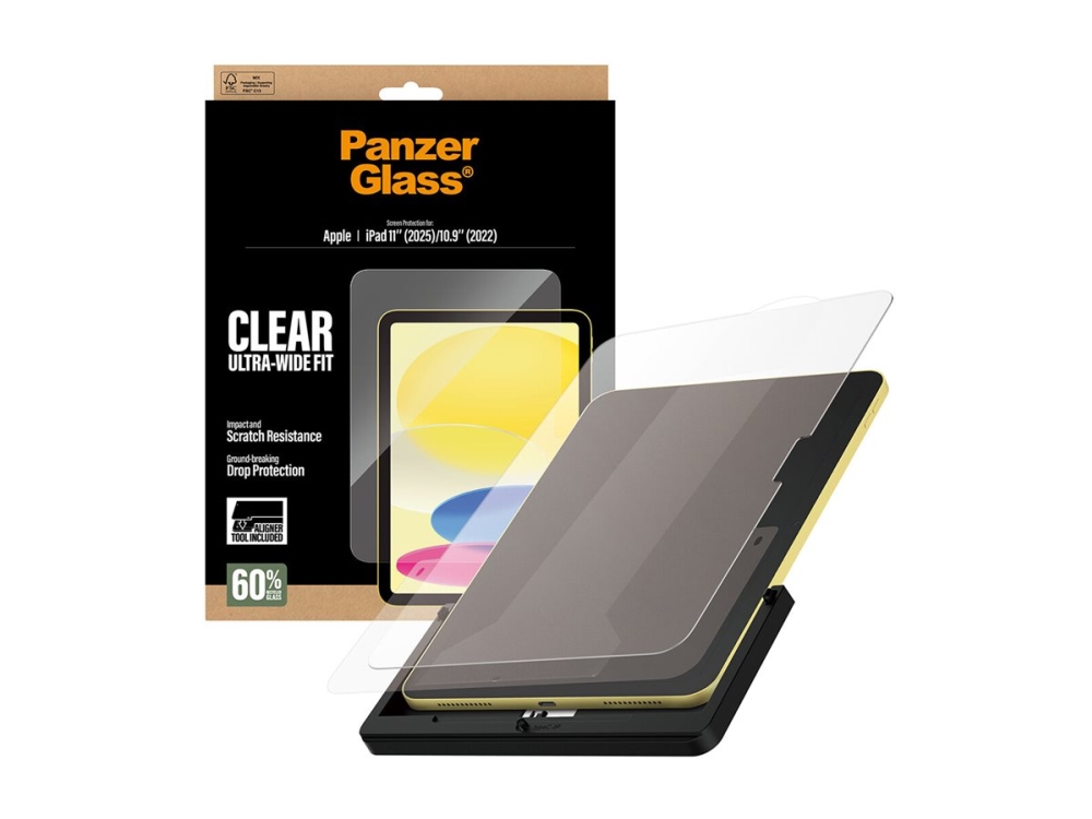 PanzerGlass Screen Protector iPad 11 (2026/2025) | 10.9 (2022) | Ultra-Wide Fit w. Fastfit tool