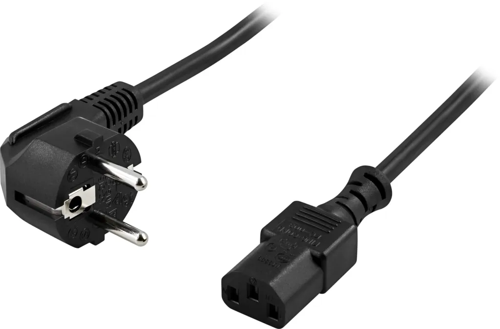 Strömkabel mellan dator och vägguttag, 3m - Svart, bild 3