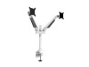 Bordsfäste Multibrackets Gas Lift Arm Dual, 2 skärmar 15-32" - Vit