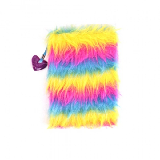 Anteckningsbok Fluffig Regnbåge