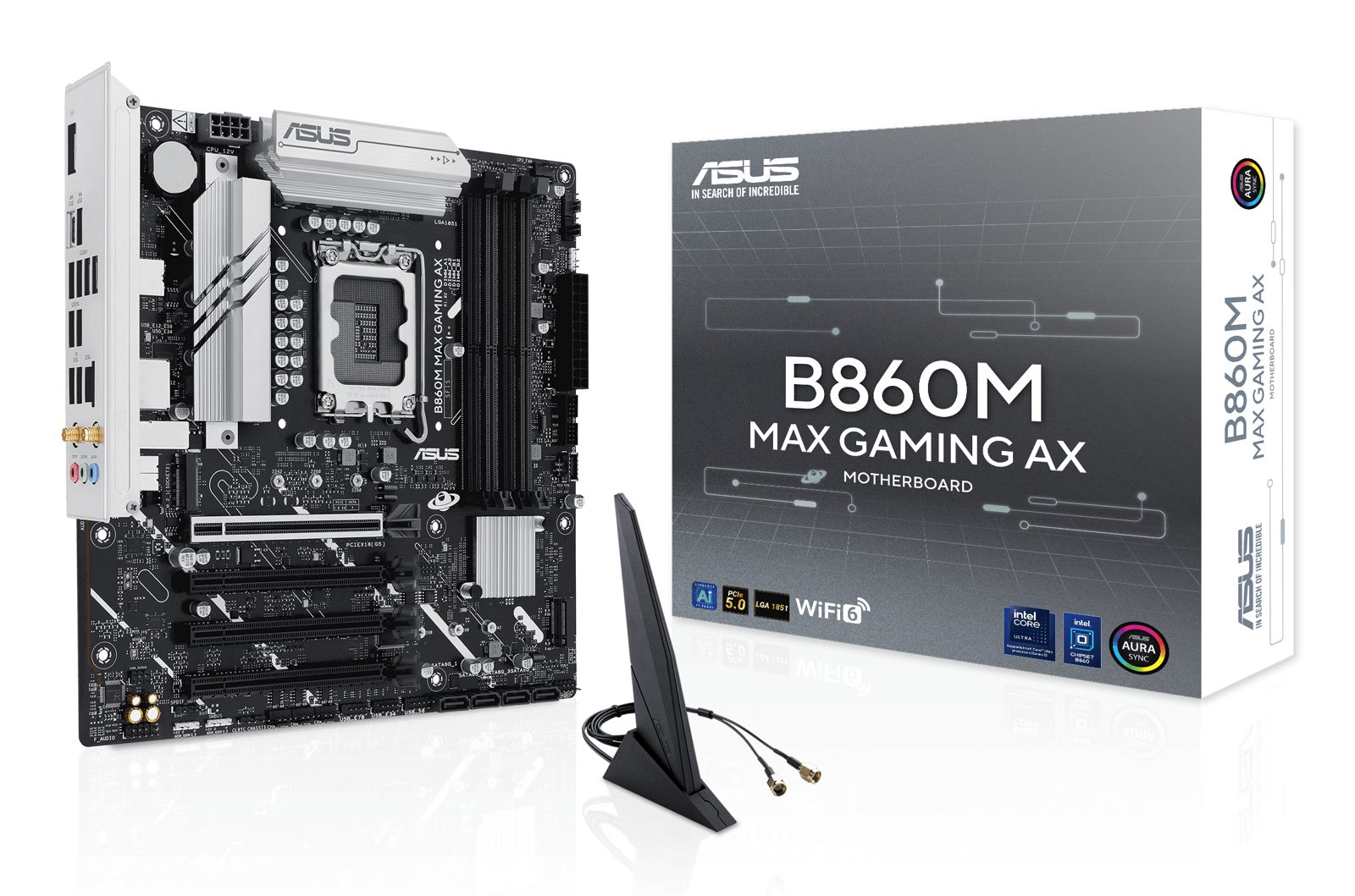 ASUS B860M MAX GAMING AX moderkort, bild 3