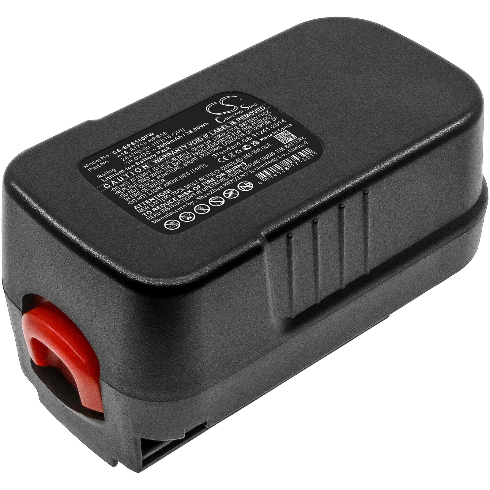Batteri till Elverktyg för Black & Decker BDGL1800, BDGL18K-2, XTC183BK m.fl., bild 3