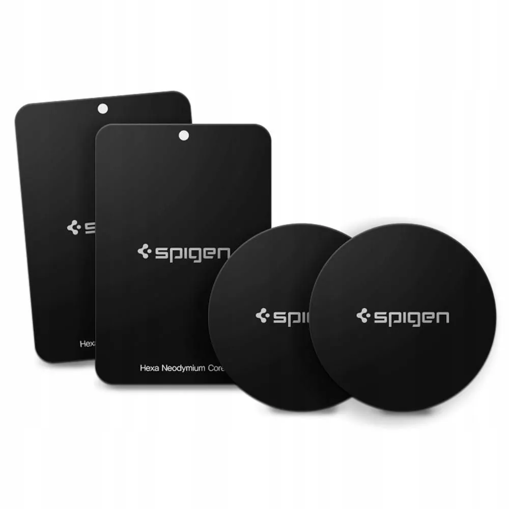 Spigen Kuel A210 - Metallplatta för mobiltelefon - svart (paket om 4)