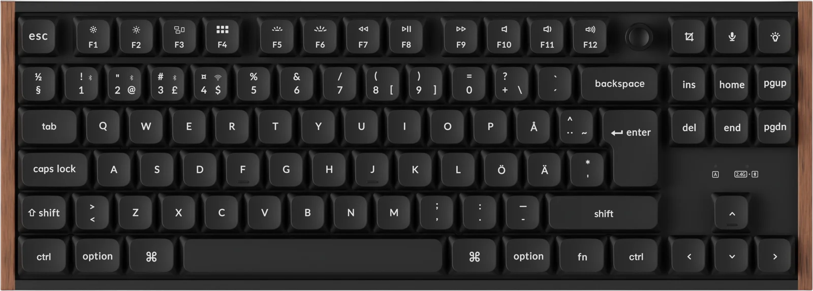 Keychron K1 Ultra Wood Wireless Low Profile POM Red