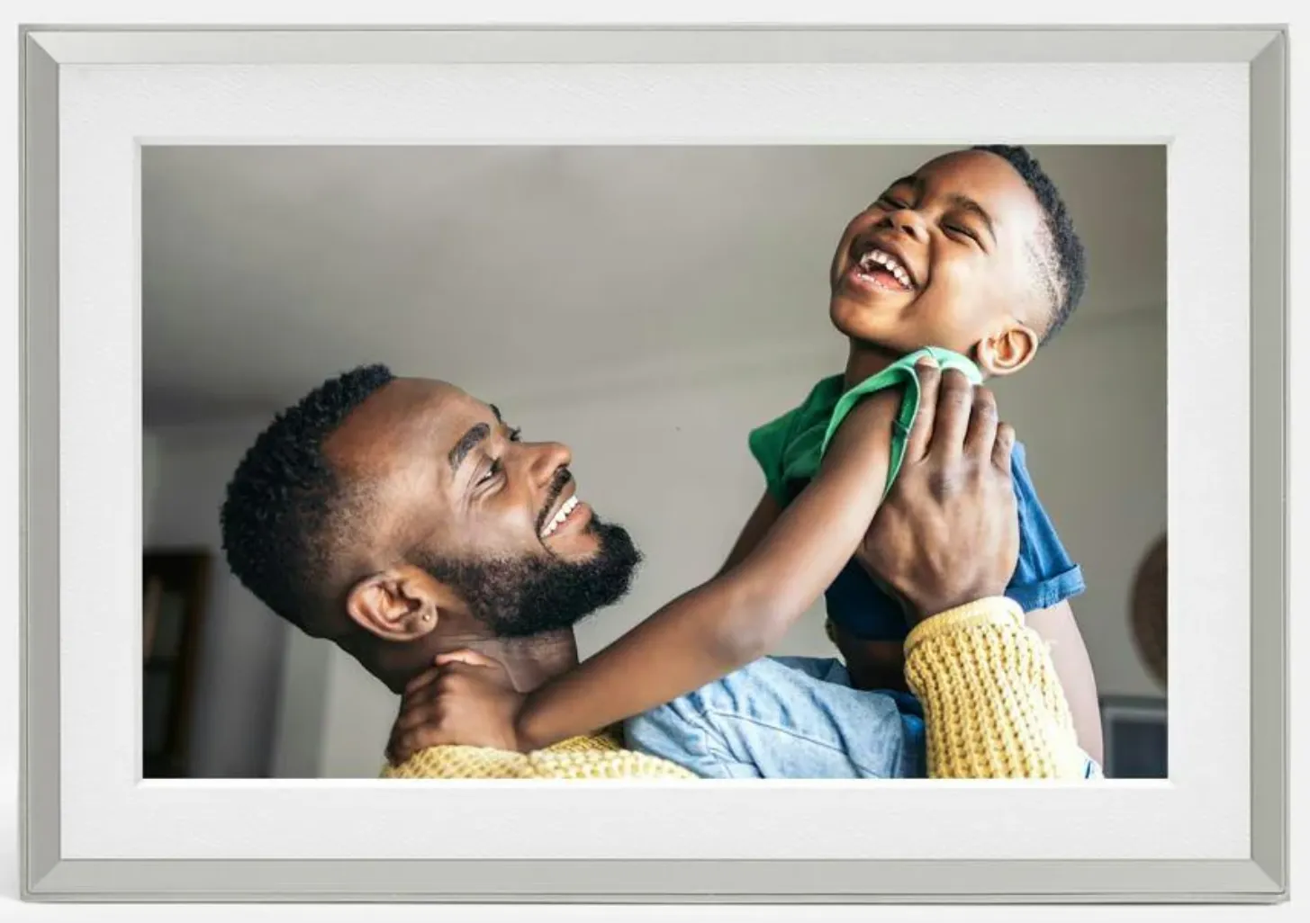 Aura Carver 10.1 Digital Photo Frame with Mat - Clay | White