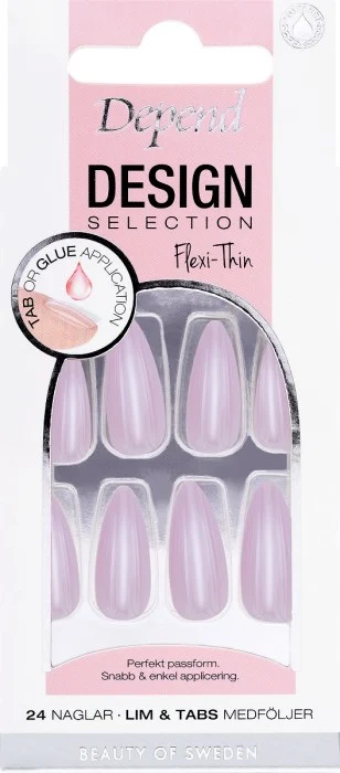 Depend Design Selection Almond Artificial Nail Cherry Blossom