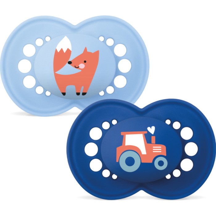MAM Original Natural Rubber 6-16m Blue, 2 st
