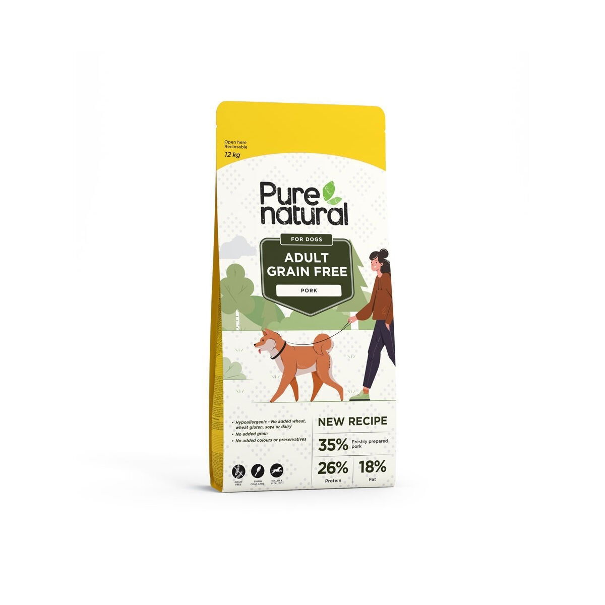 Purenatural Dog Adult Grain Free Pork Spannmålsfritt Torrfoder till Hund 12kg