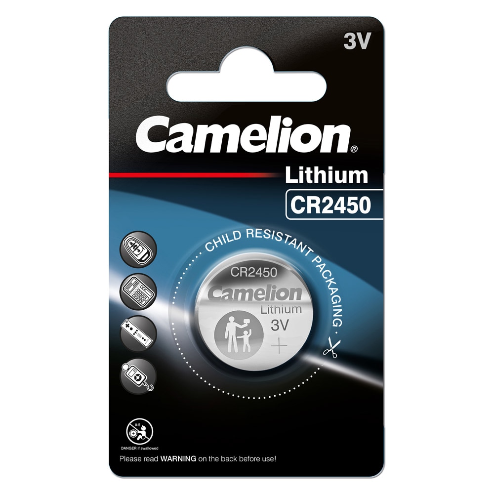 Camelion CR2450 litium knappcellsbatteri 3V 550mAh 1-pack