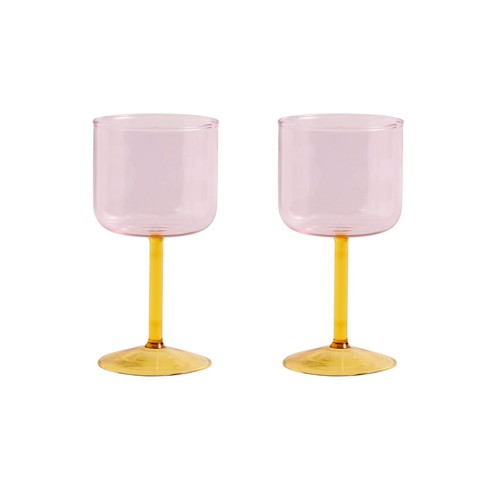 HAY - Tint Vinglas - Set om 2 (Rosa & Gul)