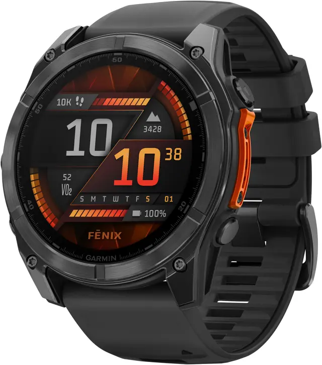 Garmin Fenix 8 51 mm GPS-smartwatch, skiffergrå stål