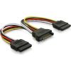 Strömadapter 15-pin SATA för 2 hårddiskar Y-adapter 10cm, bild 3