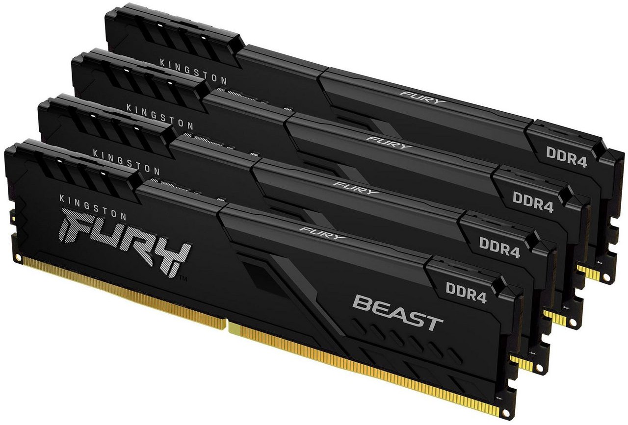 32 GB (4x8GB) DDR4-3600 Kingston FURY Beast CL17 - Svart, bild 3