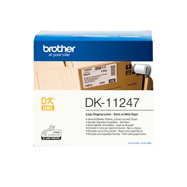 Brother Dk-11247 Etikett-Tejp, svart På vitt, bild 3