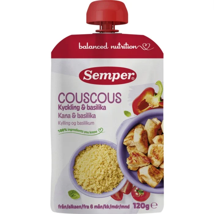 Klämmis Couscous, Kyckling & Basilika 6 m