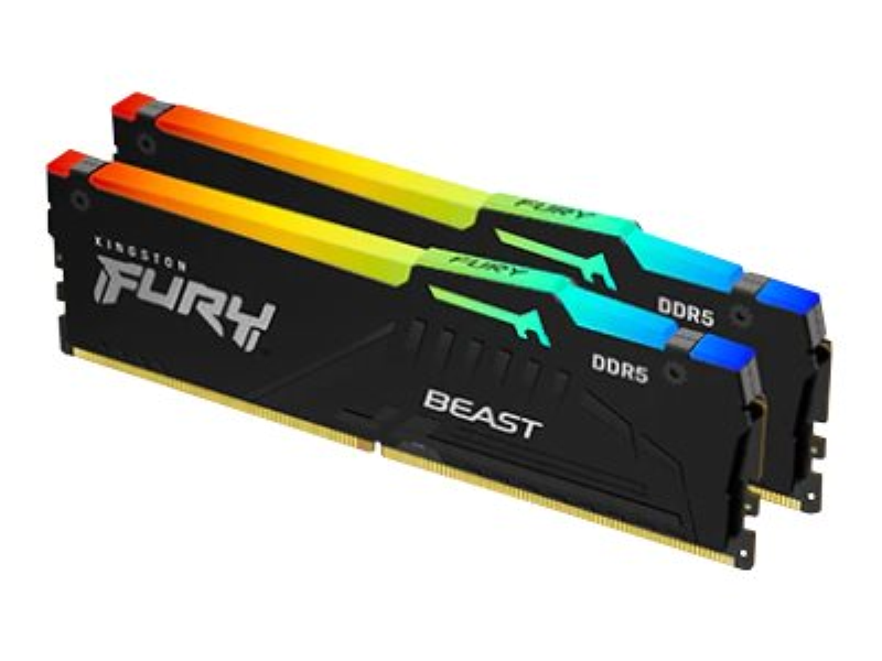 Kingston 64GB (2x32GB) DDR5 5600MHz CL40 FURY Beast RGB
