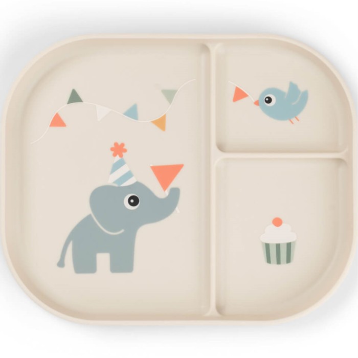 Done by Deer Foodie Compartment Plate, Celebration Sand