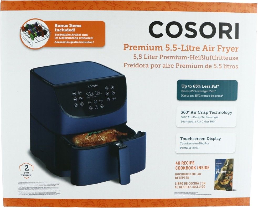 Cosori Premium Air Fryer CP158-AF-RXL - 5,5 liter - Blå