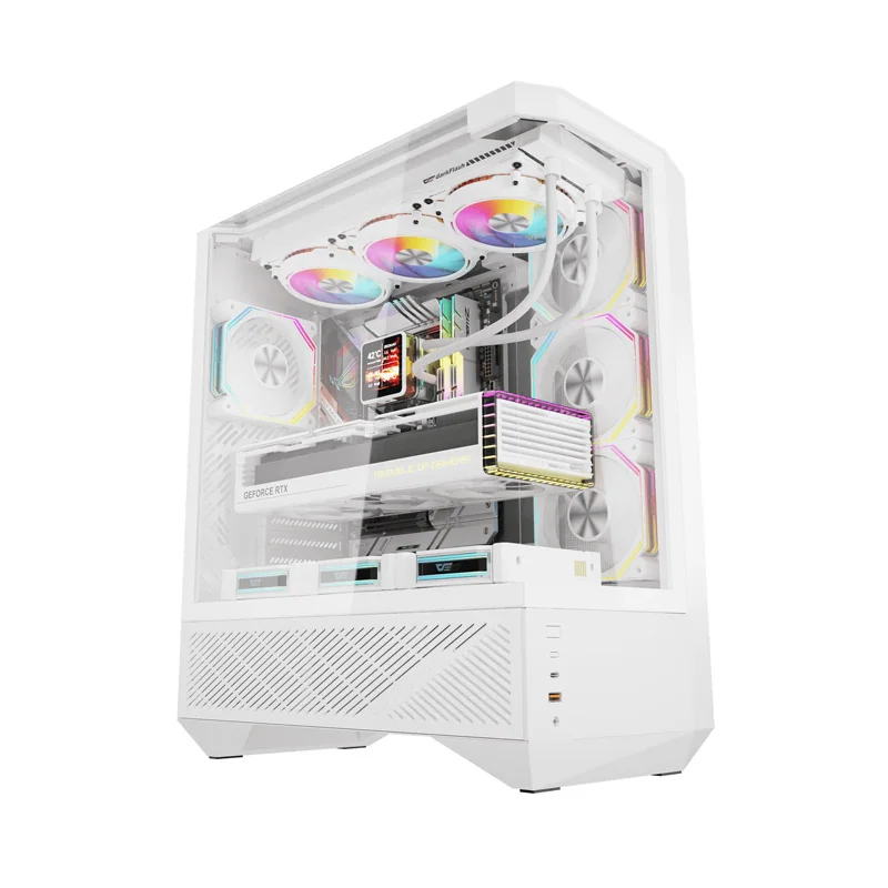 Darkflash DS900WS ATX Computer Case - Chassi - Vit