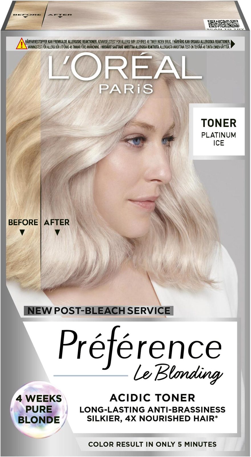 L'Oréal Paris Préférence Le Blonding Toner Platinum Ice 1 pcs
