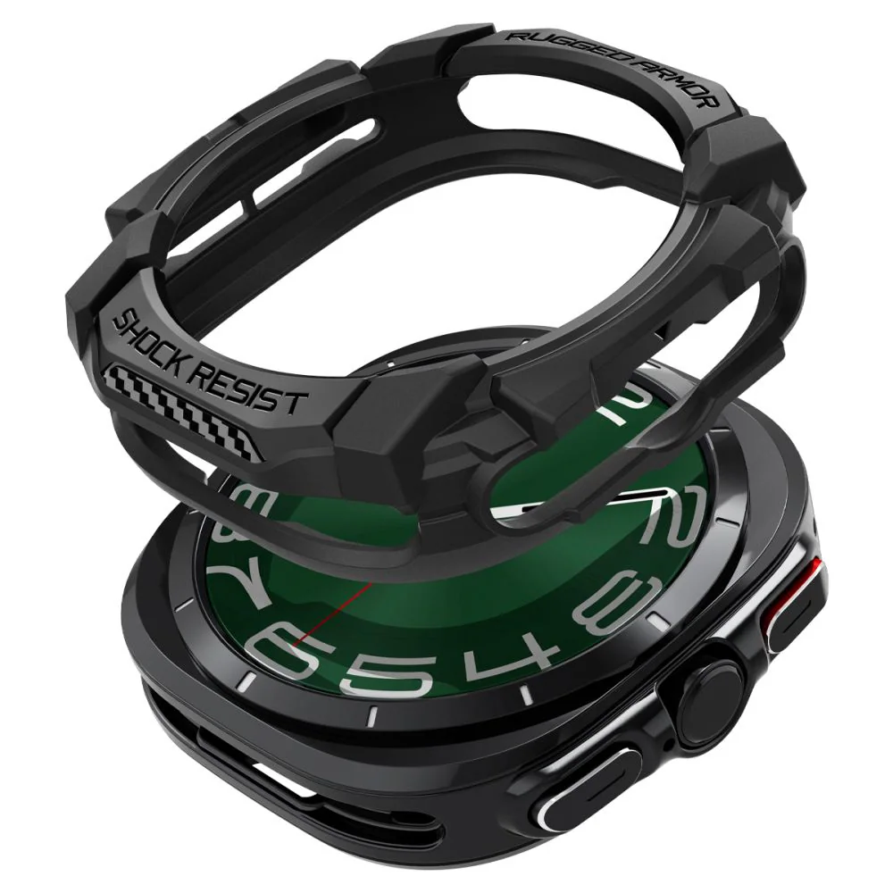 Spigen Rugged Armor-fodral för Samsung Galaxy Watch Ultra (47 mm) – matt svart