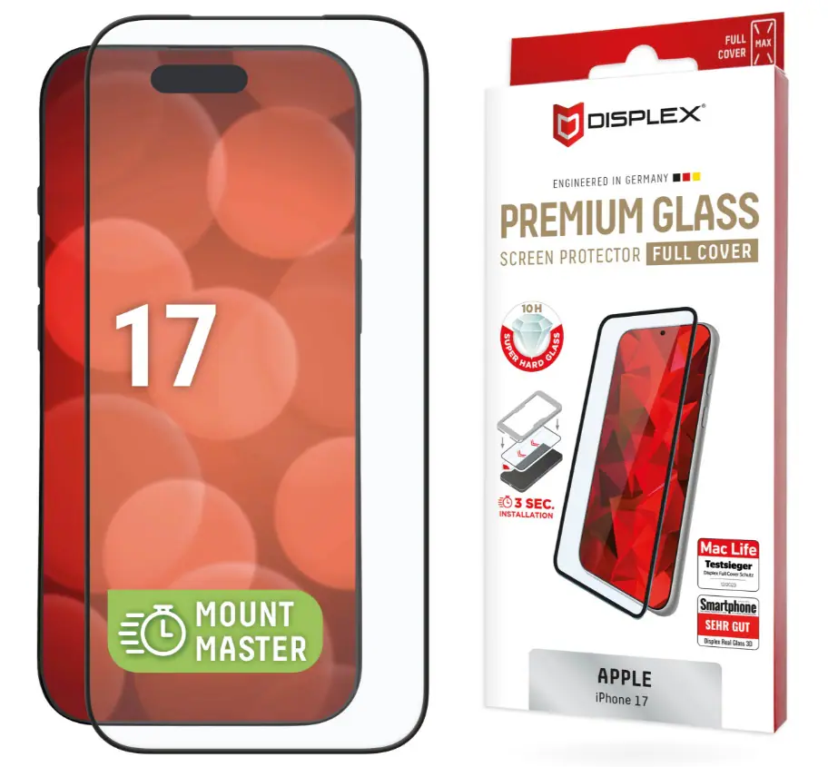 DISPLEX Premium Glass MM – skärmskydd för Apple iPhone 17
