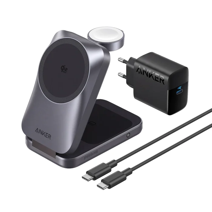Anker Prime Foldable trådlös laddstation 3-i-1 MagGo Svart