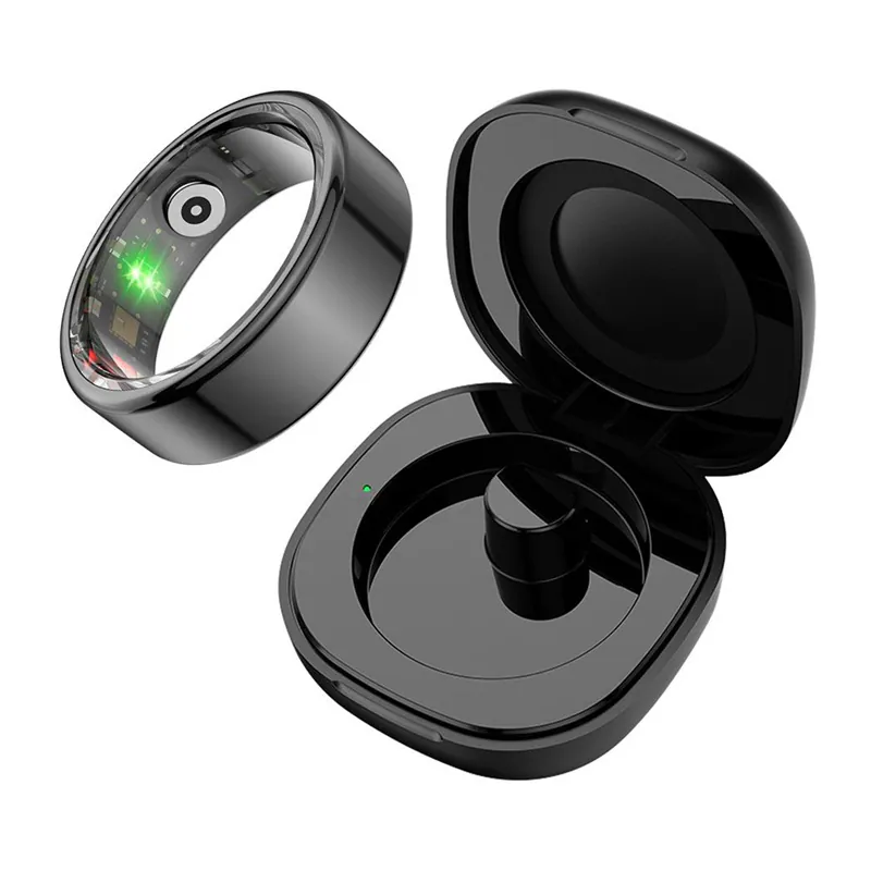 Colmi R02 Smart Ring Size 12 21.3mm with Charging Case - Black, bild 3