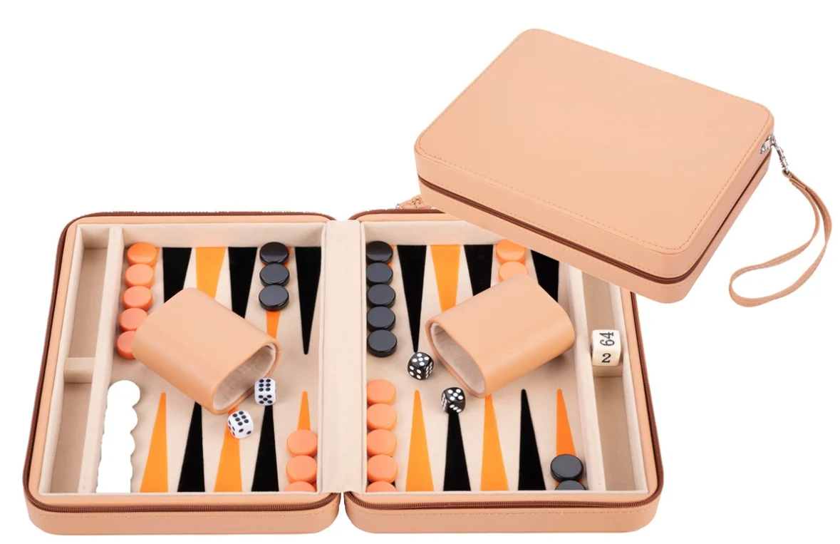 Longfield Backgammon Travel Beige