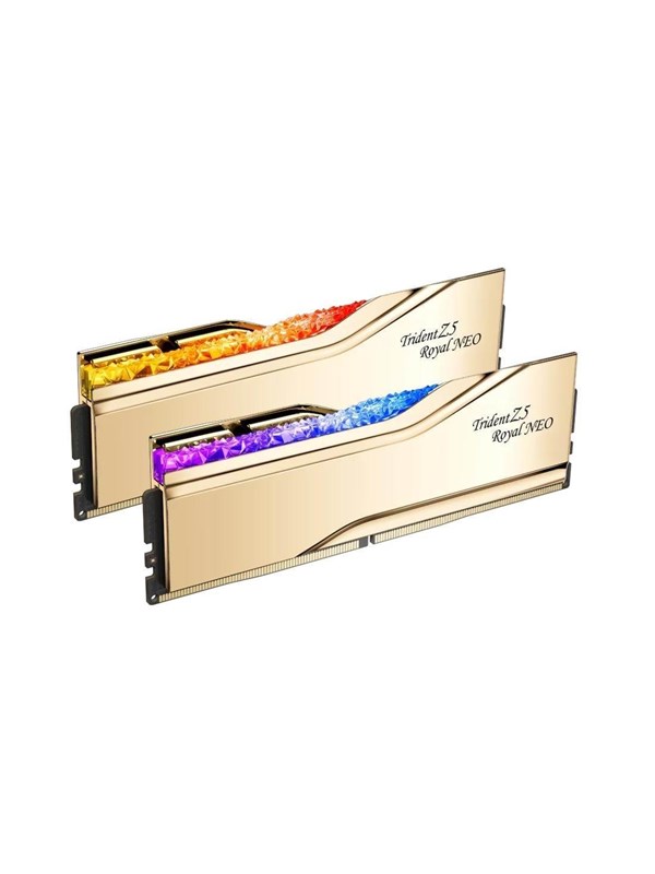 G.Skill Trident Z5 Royal Neo RGB DDR5-6000 - 48GB - CL28 - Dual Channel (2 pcs) - AMD EXPO - Guld med RGB
