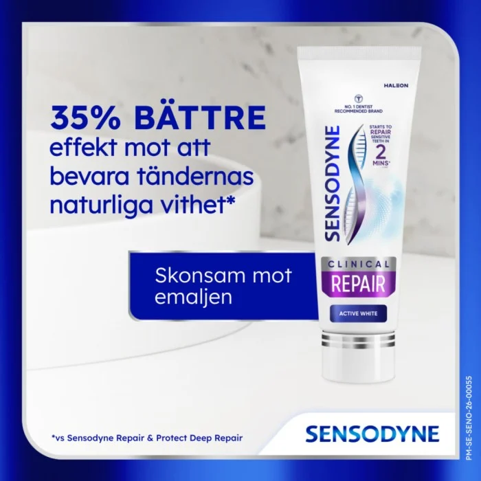 Sensodyne SSD Clinical Repair Active White Tandkräm, 75 ml, bild 2