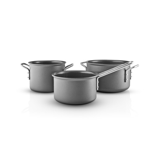 Eva Trio - Grey Line Kastrullset - Grå - 1,8 L - 2,5 L - 3,8 L