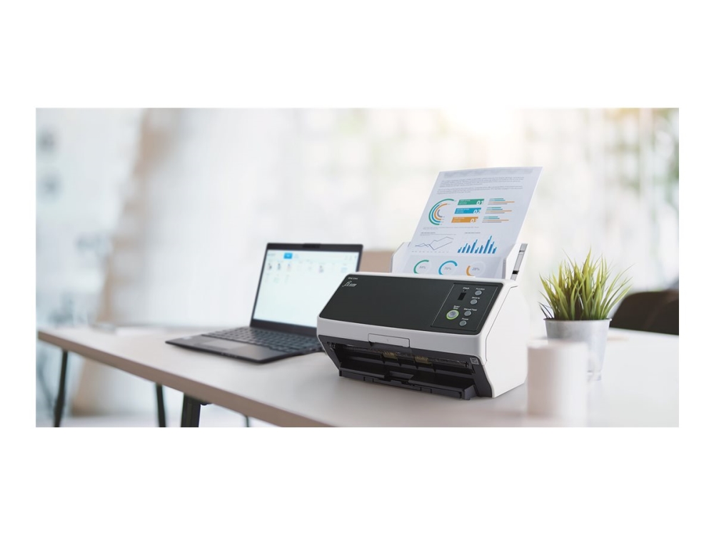 Ricoh fi-8150 - Dokumentskanner - Dubbel CIS - Duplex - 216 x 355.6 mm - 600 dpi x 600 dpi - upp till 50 sidor/minut (mono) / upp till 50 sidor/minut (färg) - ADM (100 ark) - upp till 8000 scanningar per dag - USB 3.2 Gen 1, Gigabit LAN - för P/N: PA03770-0015, PA03810-0001, PA03810-0020, PA03810-D201, PA43404-A433, PA43404-A665