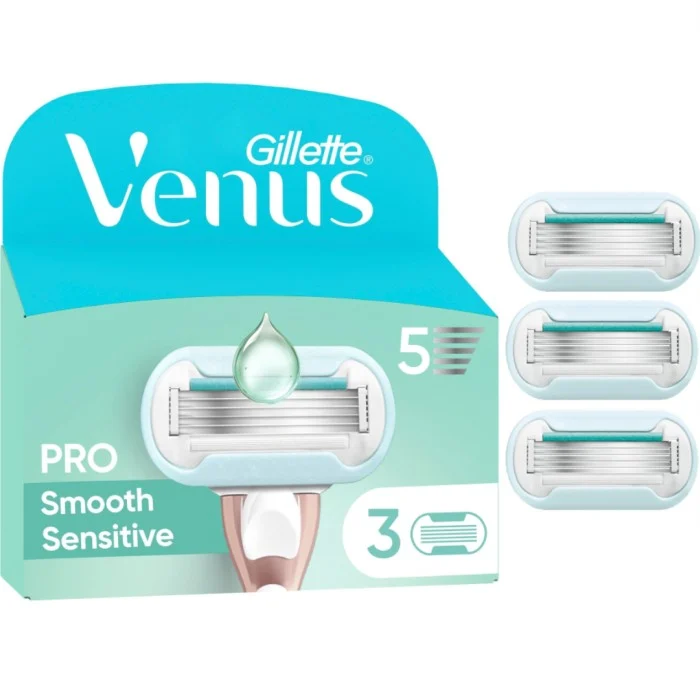 Gillette Venus Pro Smooth Sensitive Razor Blades 3 st, bild 3