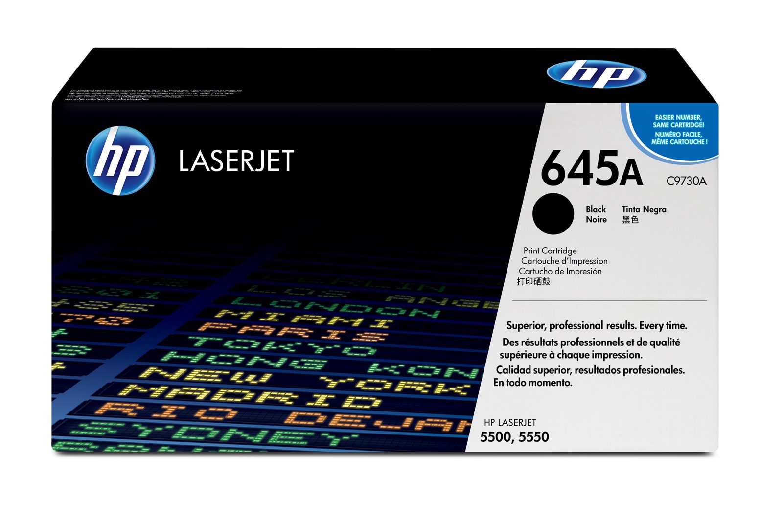 HP 645A Svart, Color LaserJet 5500/5550, 13000 sidor, bild 3