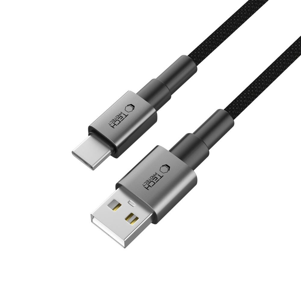 Tech-Protect UltraBoost DNA USB-A / USB-C-kabel 15W/3A 100cm - Grå, bild 3