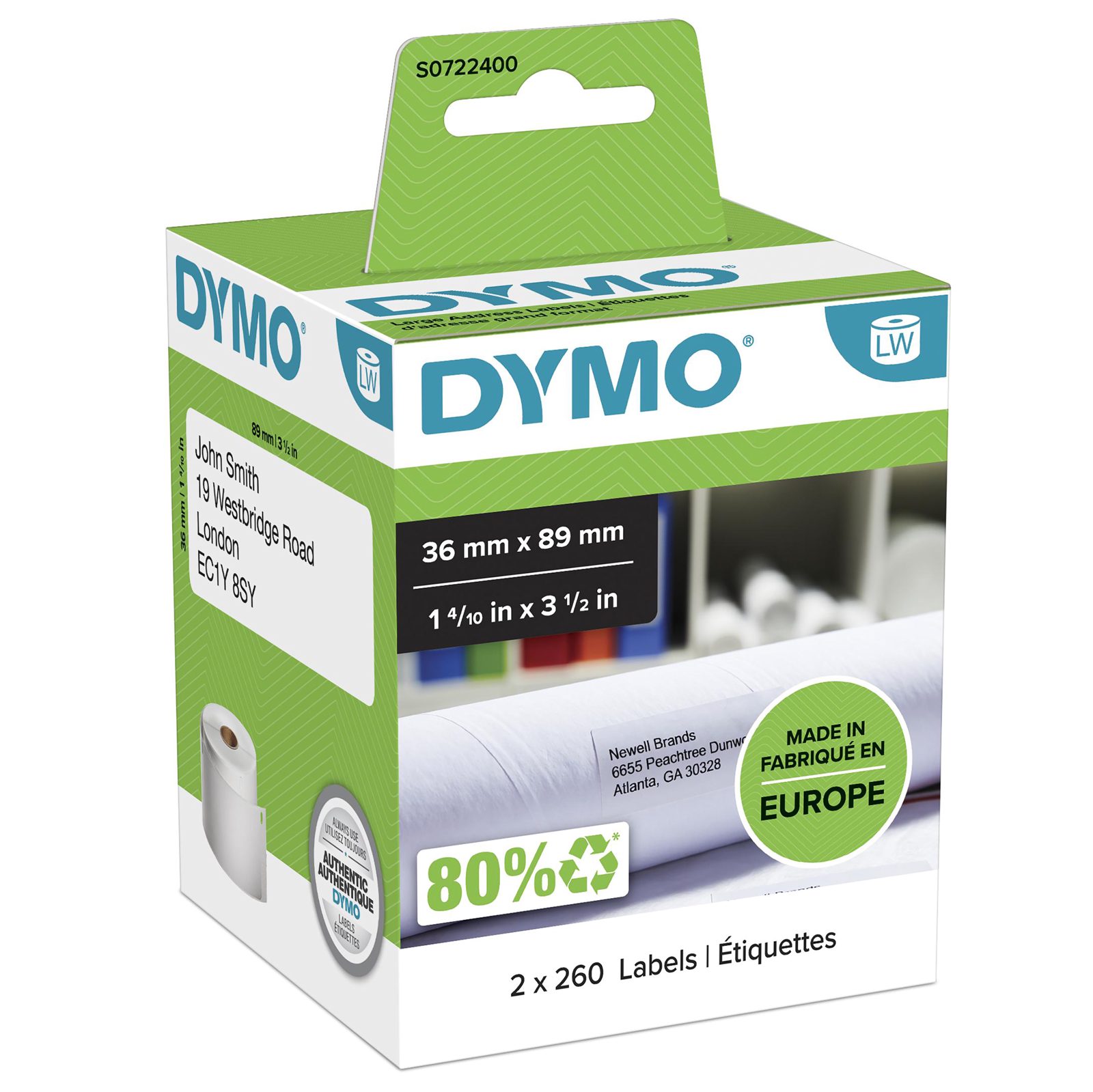 Dymo LW - Stora Adressetiketter- 36 X 89 mm - s0722400, bild 3