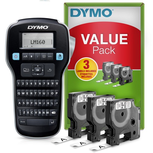 DYMO® LabelManager™ 160 - Value Pack - 3x D1 12 mm tape