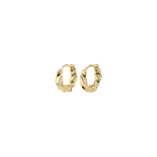 PILGRIM - Taffy Small Swirl Hoop Earrings - Gold-Plated - 13 mm