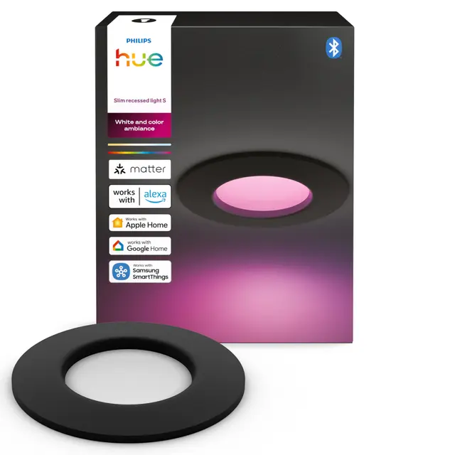 Philips Hue WCA Slim infälld spotlight 8.3W GU10 (90 mm, svart), bild 4