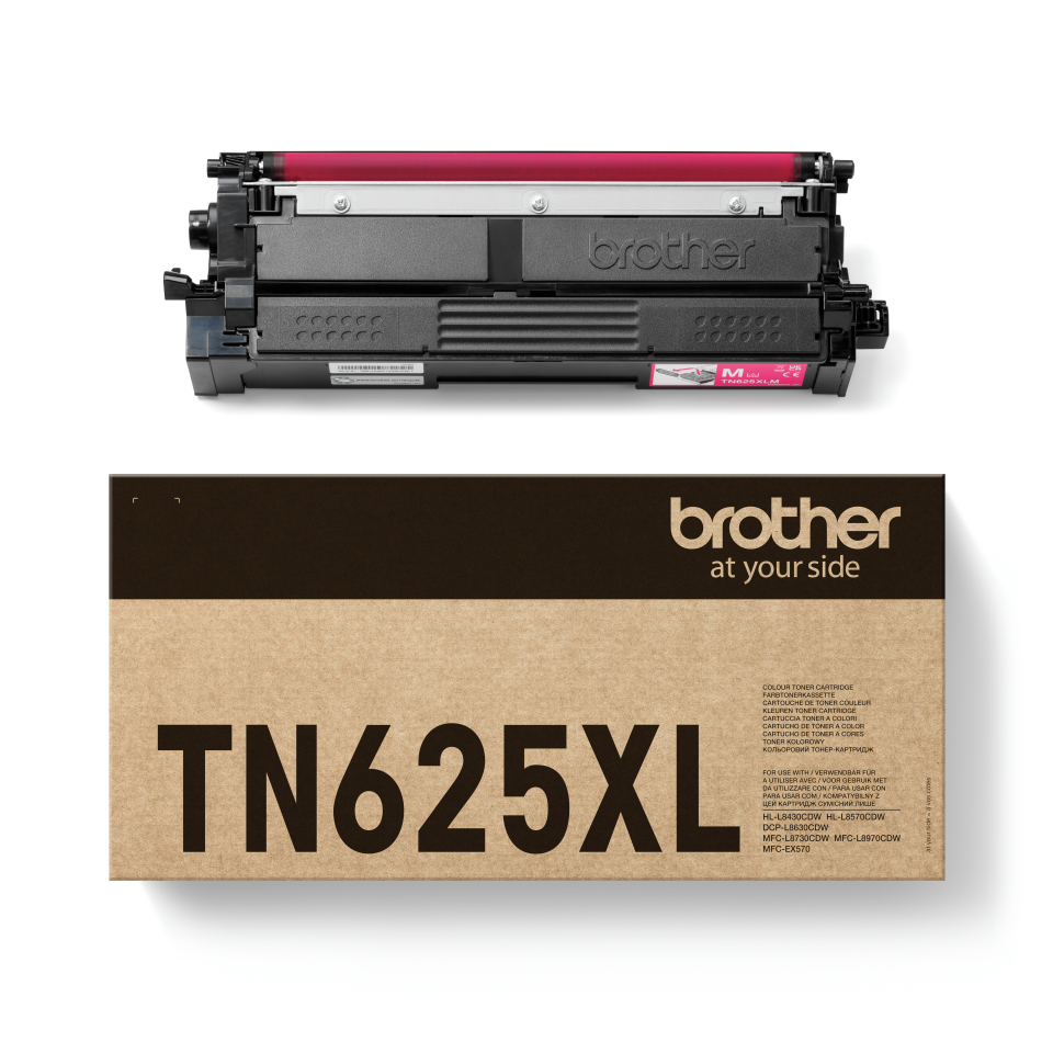 Brother TN-625XLM, 4500 sidor, Magenta, bild 3