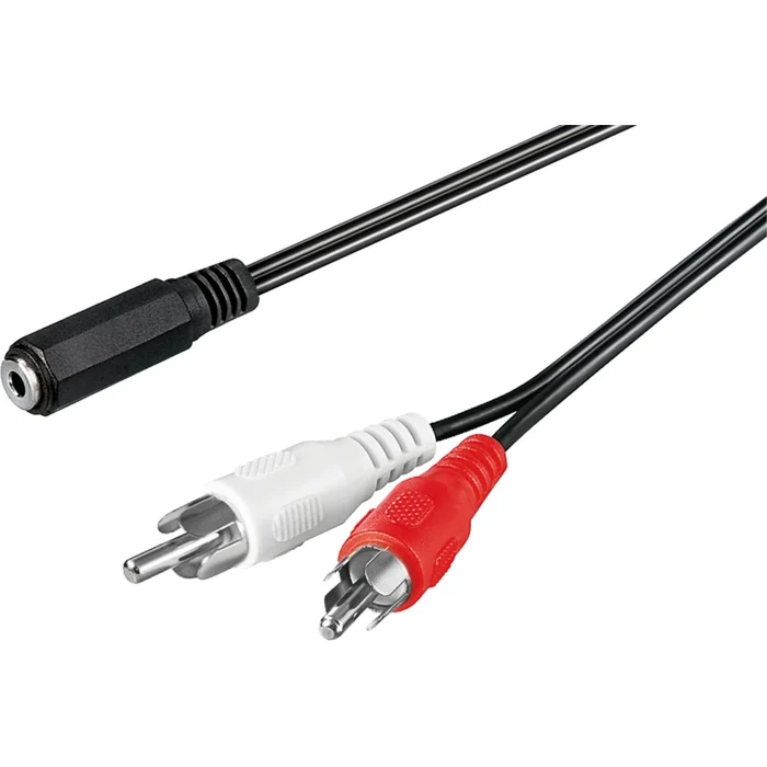 Ljudadapter 2x RCA hane till 3,5 mm hona 1,5 m
