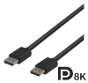 Deltaco DisplayPort 1.4-kabel Svart - 2m, bild 2