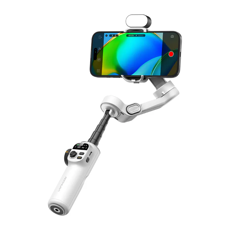 AOCHUAN X2 Gimbal with RGB Lighting (White), bild 2