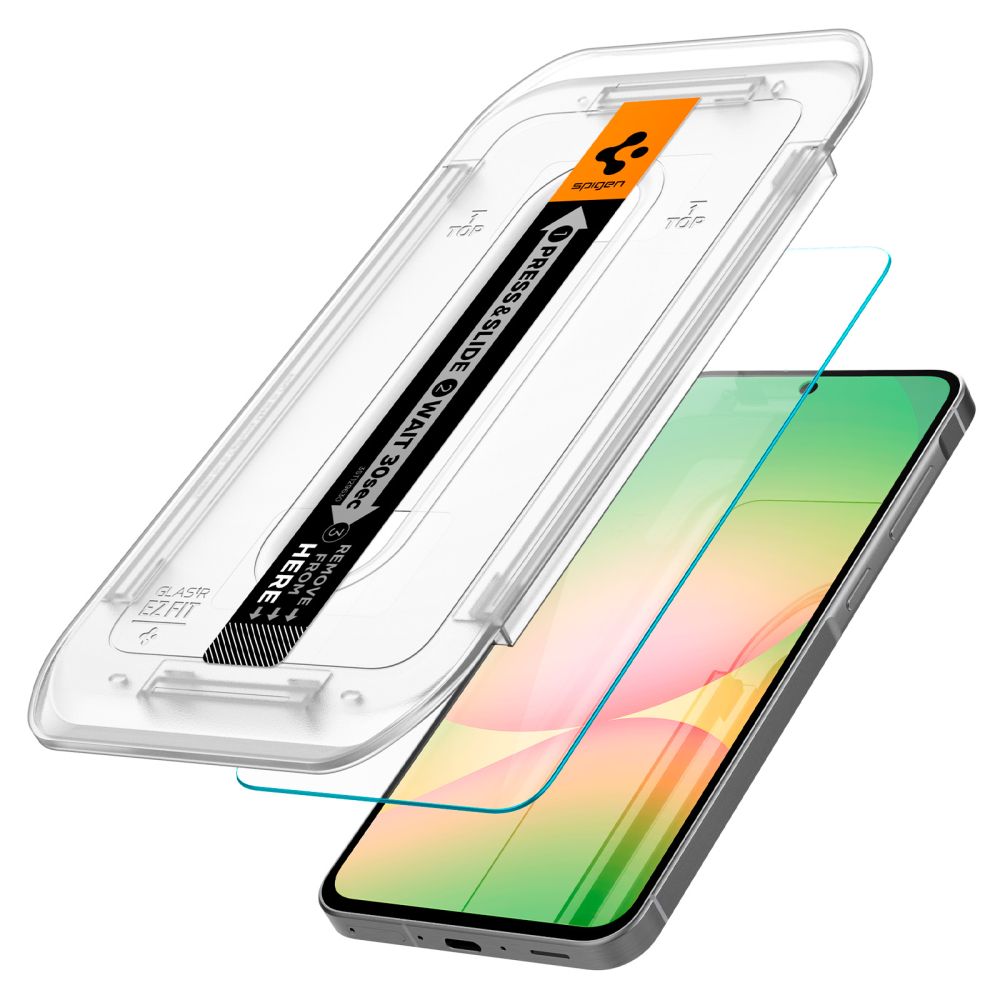 Spigen EZ Fit GLAS.tR - Skärmskydd för mobiltelefon - glas - transparent - för Samsung Galaxy S24 FE, bild 4
