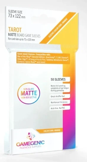 GameGenic Matte Sleeves Clear 71 x 120 mm
