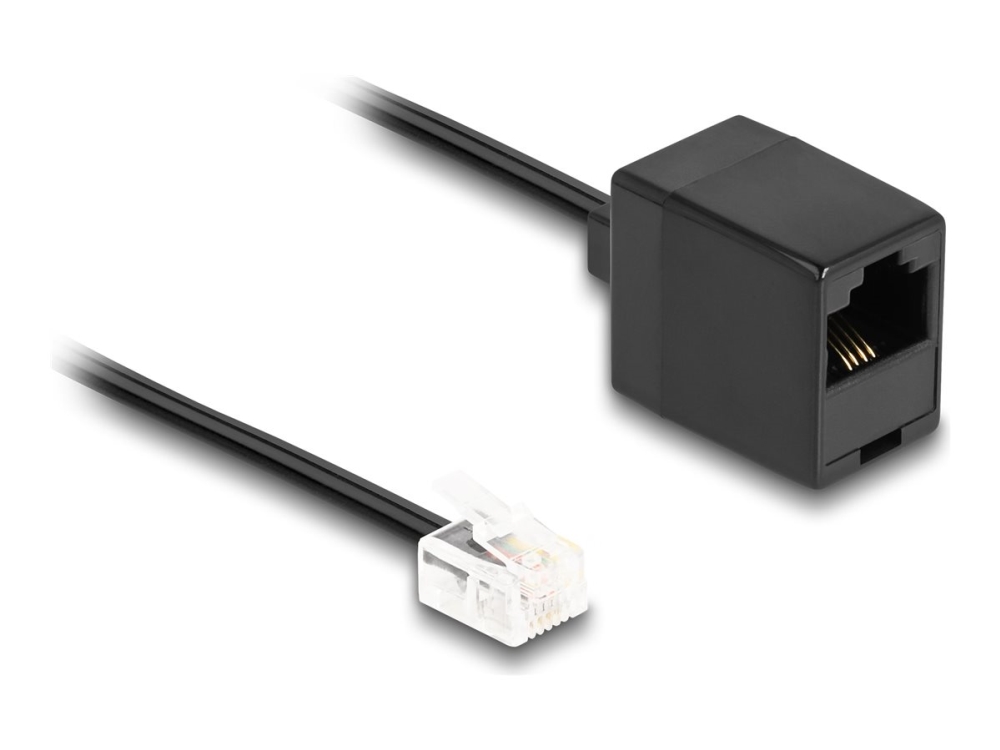 Delock telefonkabel RJ11-hane till RJ45-hona, 1 m, bild 3