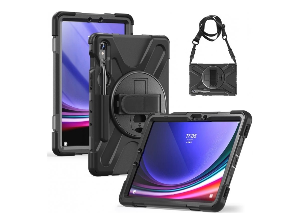Insmat Ruggered Armor - Baksidesskydd för surfplatta - robust - polykarbonat, gummi - för Samsung Galaxy Tab S10 FE, Tab S10 Lite, Tab S7, Tab S8, Tab S9, Tab S9 FE