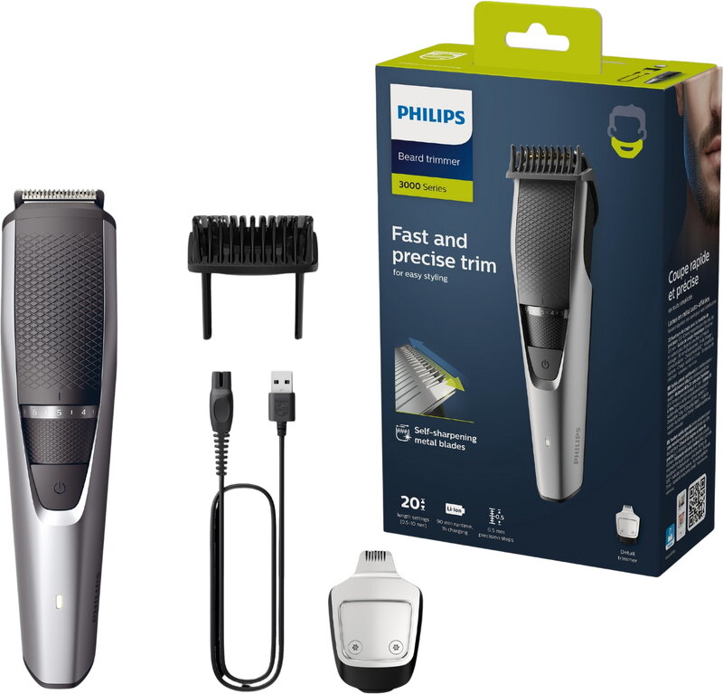 Philips Skäggtrimmer BeardTrimmer Series 3000 BT3239/15, bild 2